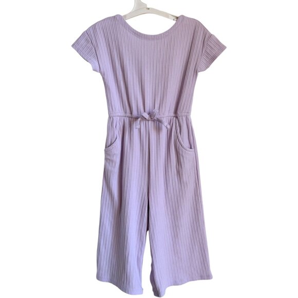 Cat & Jack Toddler Girls Ribbed Jumpsuit Short Sleeve Light Purple 2T - Picture 1 of 5